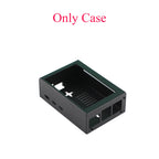 Metal Protective Case with 3.5 Inch Screen Bracket and Active Cooler Fan for Raspberry Pi 5