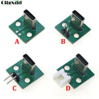 Cltgxdd 1pcs Vertical USB 3.1 Type C Female Socket 6pin 6P Connector 2.54mm DIP PCB Converter 5V Power Board Adapter