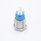 16/19/22mm Metal Push Button On Off Switch LED Light Momentary Latching Waterproof Flat Circular Button Silver Black 6v 12v 220v