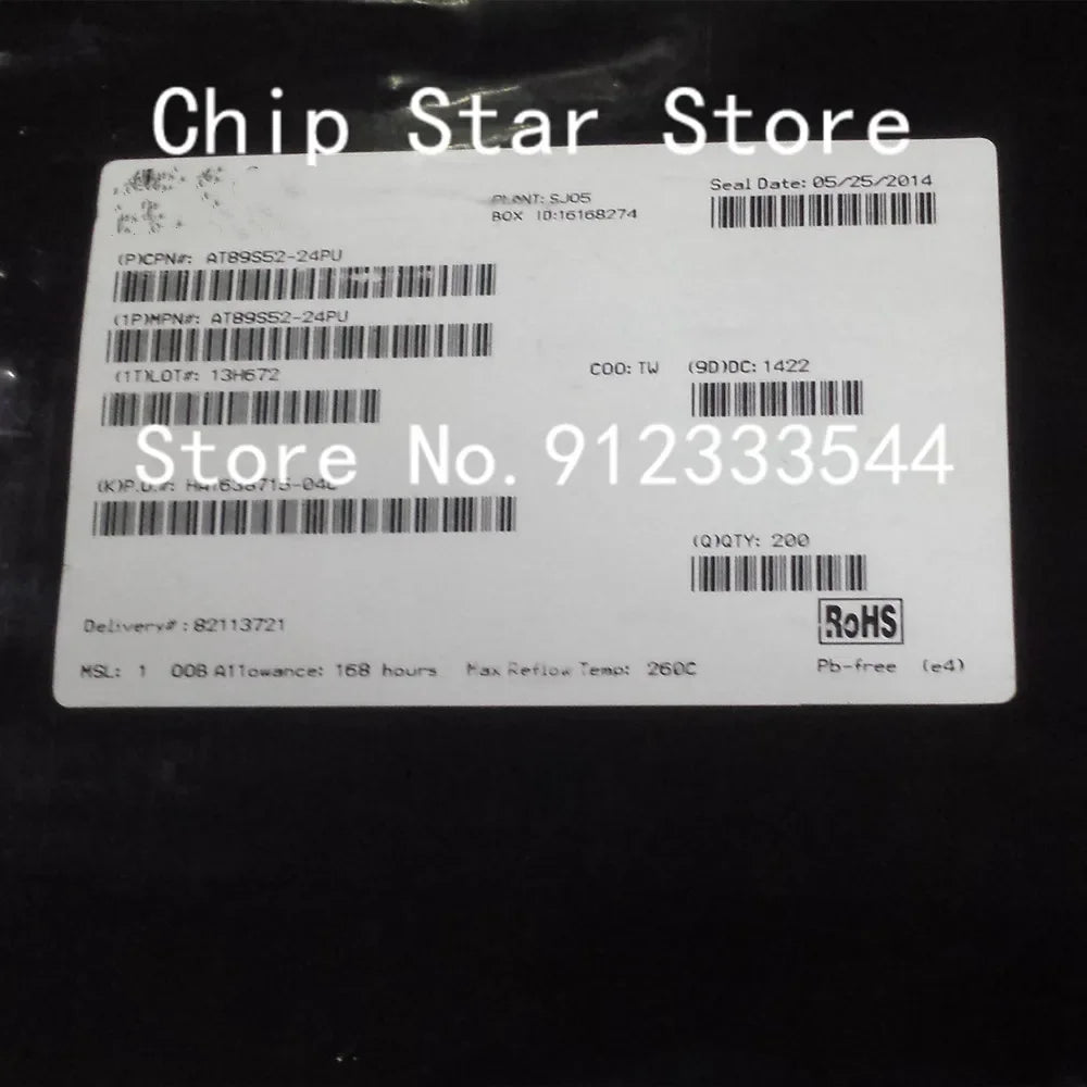 20pcs/Lot AT89S52-24PU AT89S52 DIP40  8 Bit MCU 8051 Family AT89S52 Series Microcontrollers 100%New And Original