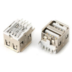 10PCS USB Interface Double-Layer USB Socket Type A Standard Port Male and Female Solder Socket DIP Straight Bent Pin PCB Socket