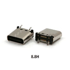2pcs USB TYPE-C16P Female Socket 180 Degree Vertical USB C Type C 4 Legs SMD DIP Charging Port Connector 5.5mm 6.4mm 6.5mm 7.4mm