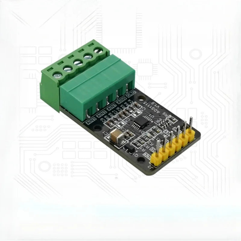 ADS1115 16-Bit 4-Channel I2C ADC Module, High Precision for Sensor Voltage Measurement