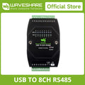 Waveshare USB TO 8CH RS485 Industrial Grade Isolated Converter, USB To RS485 Adapter, Multiple Protection Circuits, Wall-mount