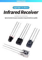 10PCS/Lot Universal IR Infrared Receiver DIP LED VS1838B 1838 VS838 VS1738 HS0038BD HS0038 CHQ0038K Remote Receiver Tube