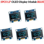 1-10PCS 1.3" OLED Display Module White/Blue Color Drive Chip SH1106 128X64 1.3 inch OLED LCD LED IIC I2C Communicate