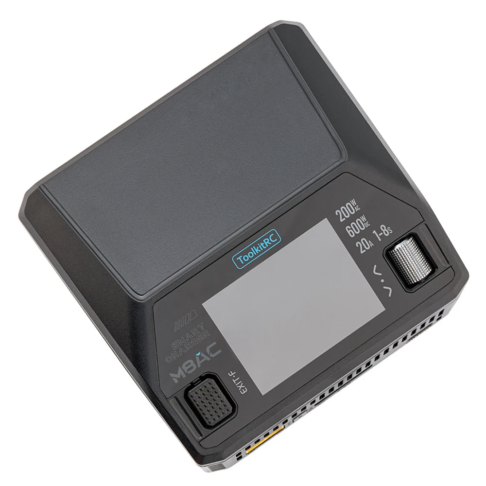 ToolkitRC M8AC Smart Lipo Battery Charger Discharger AC 200W DC 600W 20A for 1-8S LiHV Lipo Battery PD 65W FPV Model Parts Car