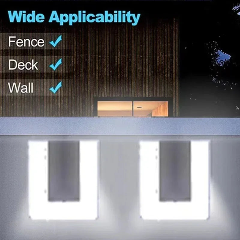 1~2Pack Solar Lights Outdoor Foldable 3 Modes LED Light Motion Sensor Waterproof Wall Lamps for Fence Yard Garden Garage