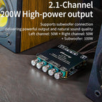 YS-MT21 2.1 Channel Bluetooth 5.0 Subwoofer Amplifier Board 50W X 2+100W Power Audio Stereo Amplifier Board Bass AMP AUX