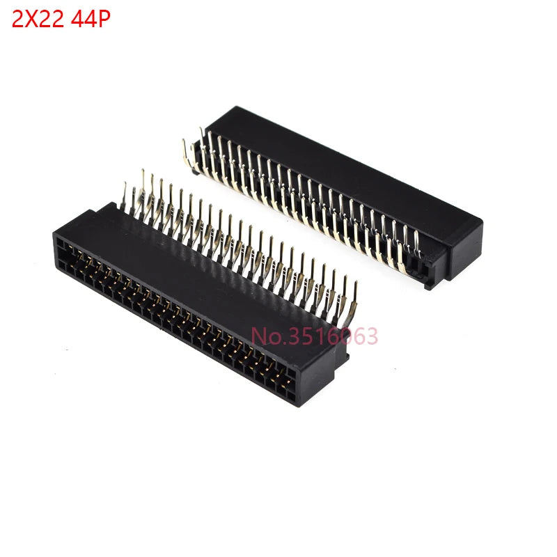 5pcs Right Angle Edge Card Connector Slot 2.54 mm Pitch 8/10/12/16/18/20/28/30/36/40/50/60/72/80/98 Pin PCB Gold Finger Socket
