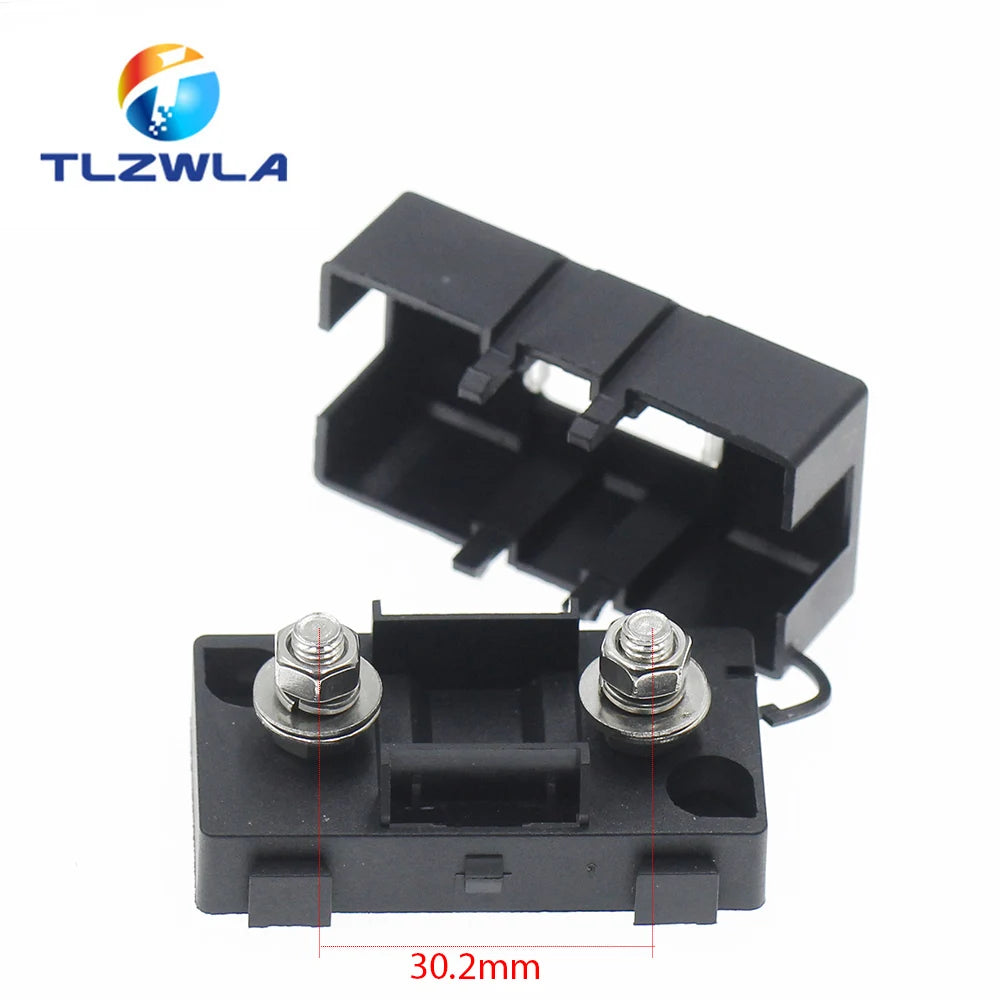 1Set ANS Trumpet Fork Plug Fuse 32V 40A 50A 60A 70A 80A 100A 125A 150A 200A Bolt Fixed Insurance Film + ANS-8 Safety Plate Base