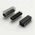100pcs 2.54mm R/A Three Row Straight 90D Right Angle Gold-Plate Male Female Pin Header Connector 3*2/3/4/5/6/7/8/10/20/25/40Pin