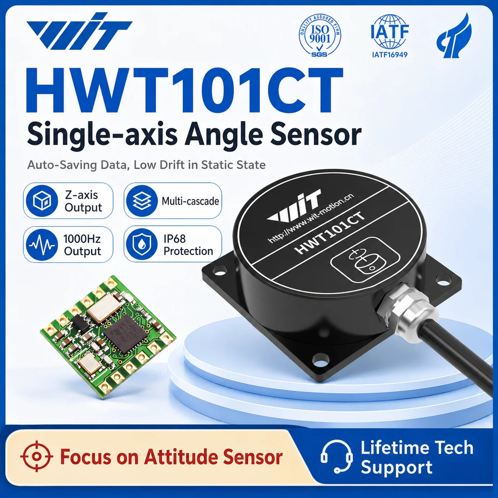 WitMotion HWT101CT High Precision Z-Axis Gyroscope Angle Sensor MEMS Inclinometer axis no drift Module for Robot ROS Drone AGV