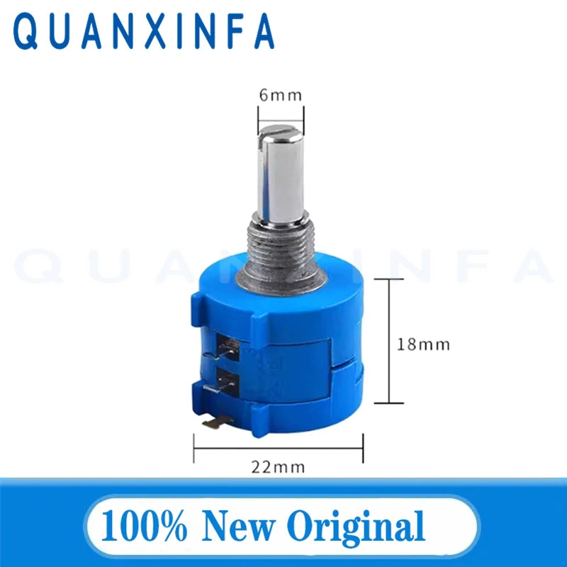 1Set 3590S 3590S-2 Precision Potentiometer+ Knob 100R 200R 500R 1K 2K 5K 10K 20K 50K 100K Ohm Multi-turn potentiometer