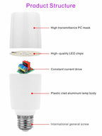 No Flicker 5W 10W 15W 20W LED Cylindrical Corn Bulb E27 E14 Light Bulb AC220V LED Lamp Home Decoration Chandelier Candle Light
