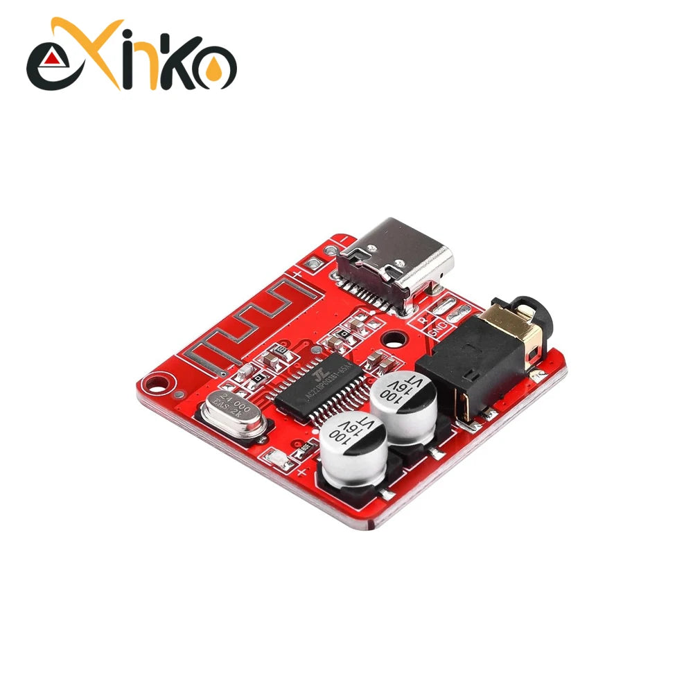 1-10PCS Bluetooth Audio Receiver Board Bluetooth 5.1 MP3 Lossless Decoder Micro USB 3.5mm Audio Output Amplifier Module Type-C