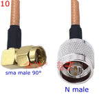RG316 Cable N Male Female To SMA Male Female Extension Conncetor N Type L16 To RPSMA Crimp for RG-316 Low Loss Coax Copper Brass