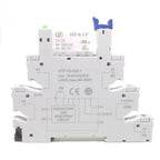 10Pcs 41F-1Z-C2-1 HF41F 5-ZS 12-ZS 24-ZS 5V 12V 24V 230V 6A 1CO Slim/SSR Relay Mount On Screw Socket with LED Wafer Relay