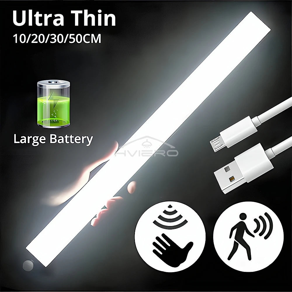Motion Sensor Night Lights Wireless LED Lamp USB Rechargeable Magnetic For Wardrobe Room Closet Kitchen Aisle Lighting Detector