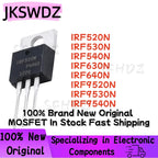 10PCS 100% Brand New Original IRF520N IRF530N IRF540N IRF630N IRF640N IRF9520N IRF9530N IRF9540N PBF TO-220 MOSFET In Stock