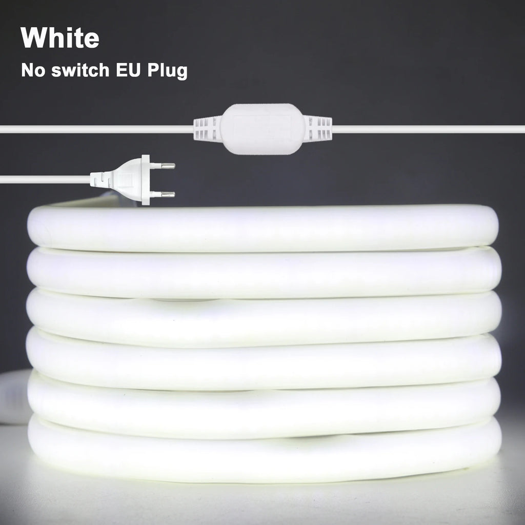 Dimmable Switch 220V COB LED Strip Neon Light Dimmer Power Kit Waterproof 3000K 4000K 6000K 288LED Kitchen Room Decor Flex Lamp