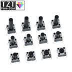 GREATZT 6X6X5/4.3/5.5/6/7/8/9/10/13MM Tact Switch Push Button Switch 12V 4PIN DIP Micro Switch For TV/Toys/home use Button