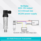 LCD Pressure Transmitter Measurment -1-0-1000bar 4-20mA 5V 10V Output Water Oil Gas Pressure Sensor G1/4 Pressure Transducer