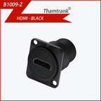 1pc Metal Round/D Type Module RJ45 CAT6&USB 2.0/3.0&Type C&HDMI-Jack Socket Through Network Panel Mounting Electronic Connector