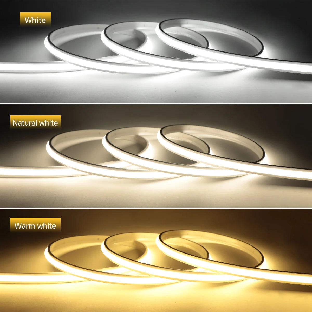 Super Bright 220V COB LED Strip Neon Lights 280LEDs/m Flexible Kitchen Lamp RA90 Waterproof LED Tape With EU Power Plug 1M-30M