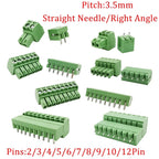 5Pair KF2EDG 3.5mm/3.81mm/3.96mm/5.08mm 15EDG 2-12Pin Male Plug Female Socket PCB Screw Terminal Block Pin Header Wire Connector