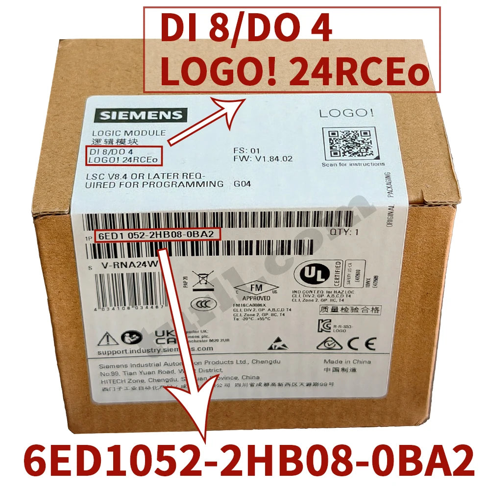 SIEMENS PLC logo, 6ED1052-1MD08/1CC08/1FB08/1HB08/0BA2, 6ED1055-1FB00/1MB00/1MA00/1MM00/1NB10/1FB10-0BA2, Original Brand New