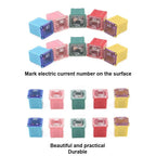 15/30pcs Automotive Low Profile JCASE Box Shaped Fuse Kit for Ford, Chevy/GM, Nissan, and Toyota Pickup Trucks, Cars and SUVs