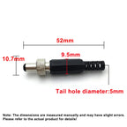 2-10PCS 5.5MMx2.1MM/2.5mm Screw Locking DC Power Connector Female Plug & Metal Panel Mount Socket Locable Secure Standard Plug