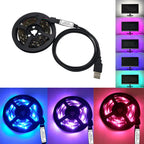 5V USB RGB LED Strip Light Remote Control 5050 30LED/m 5m 10m Lights Tape TV Backlights Home Decoration 0.5/1/2/3m Black PCB