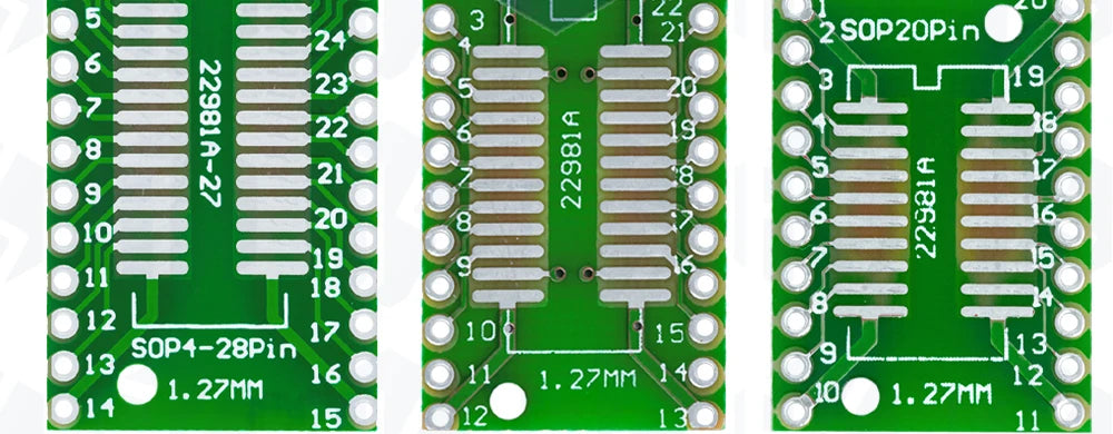10PCS PCB Board Kit SMD Turn To DIP Adapter Converter Plate SOP MSOP SSOP TSSOP SOT23 8 10 14 16 20 28 SMT To DIP