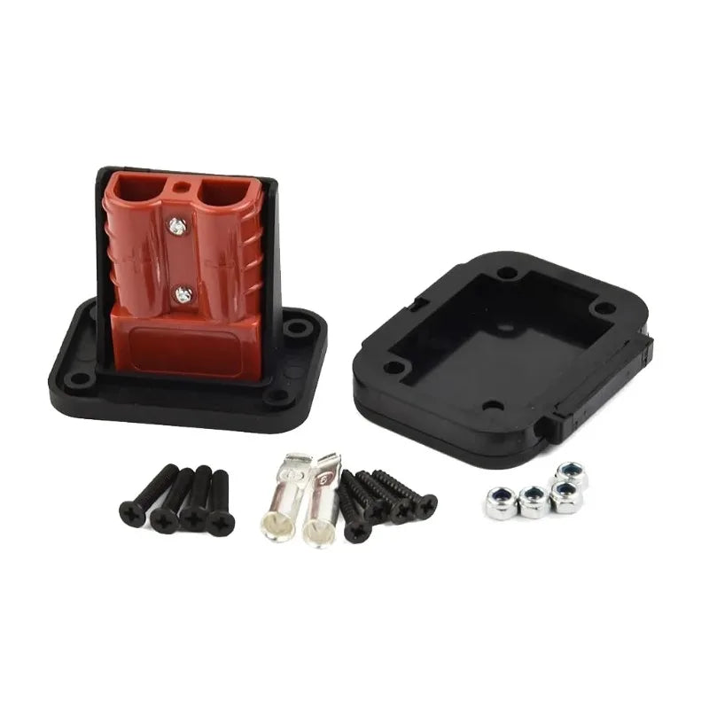 1pcs 50A Cable Connectors Plug For Anderson Plug Connector Flush Mount Bracket Panel Cover For Caravan Camper Boat Truck