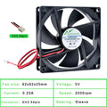 ACP9225 9cm 92mm Fan 92x92x25mm 9025 DC5V 12V 24V 2pin Cooling Fan for Chassis Power Inverter