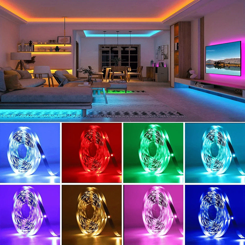RGB 5050 Strip Light with 24 Key Controller, 1m~40m Led Strip Lights for Bedroom, Kitchen, TV, Holidays (Halloween, Birthday)