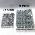 400/1500Pcs/Lot 1UF~1000UF 6.3V-50V 24/36 Value SMD Aluminum Electrolytic Capacitors Assortment Kit + Box