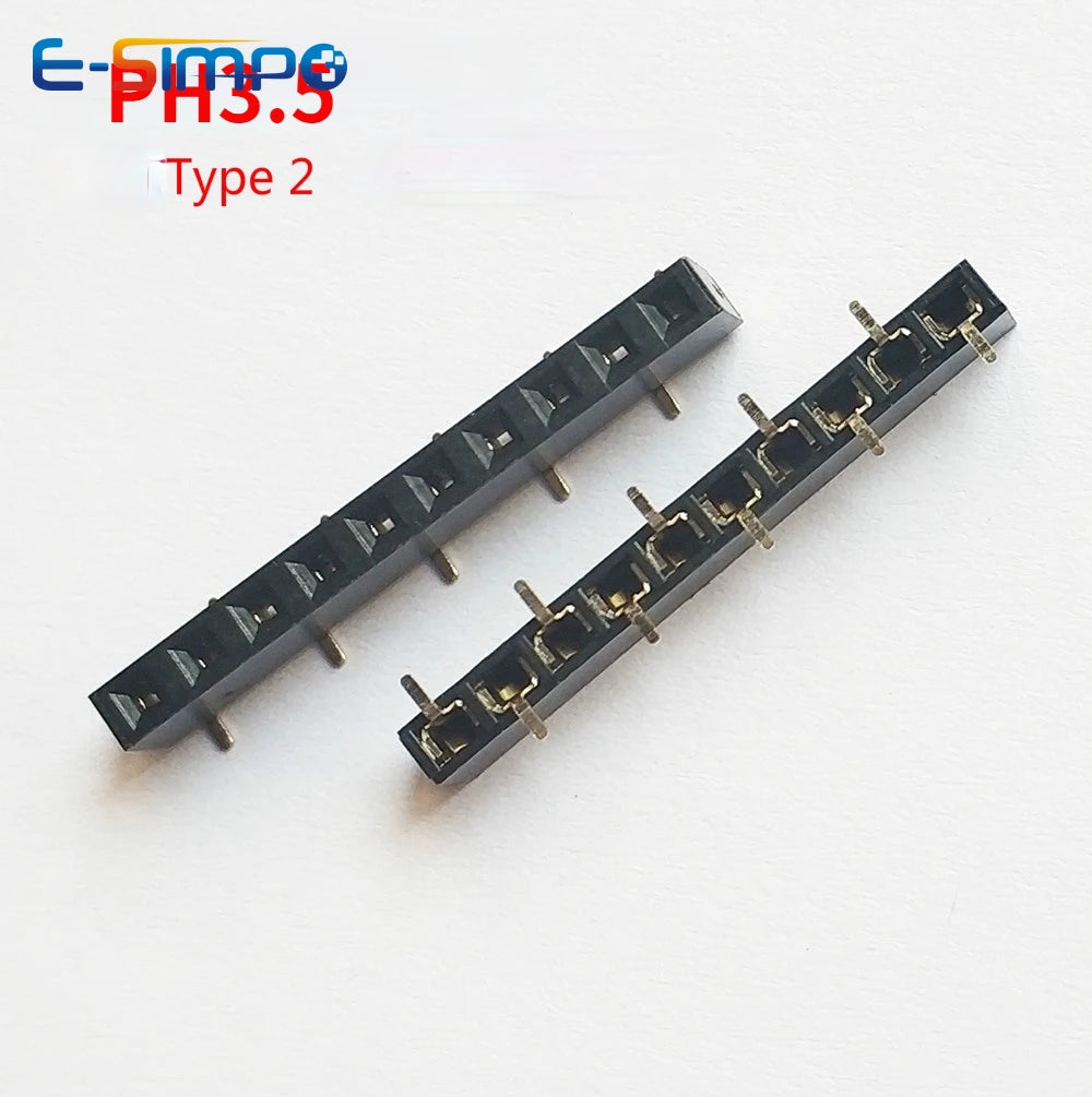 50pcs 2.54mm Single Row Vertical SMD Short Low Profile Insulation 3.5mm 1x2/3/4/5P 6P 7P-40P Rohs Gold Female Socket Connector