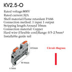KV2.5 Direct Insertion Quick Terminal Block Rail Type Wire Connector Instead Of UK/ST/PT/SAK Docking For Parallel Connection