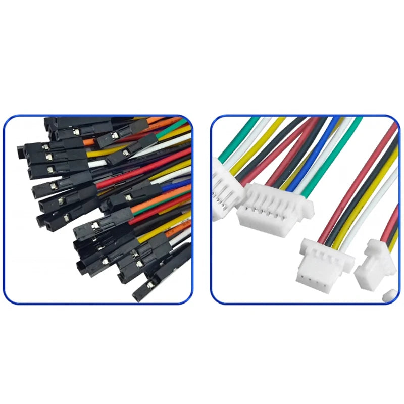 10Pcs SH1.0 to Dupont line  electronic wire-2P/3P/4P/5P/6 Pin To 2.54mm Dupont Male/Female Wire Connector Color Cable