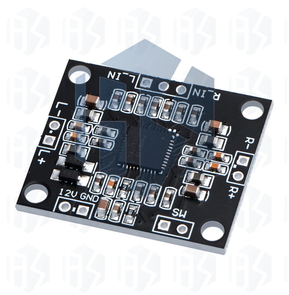 1PCS EGBO Super Slim 2 x 15W PAM8610 Class D Digital Dual Power Audio Amplifier Board 12V black