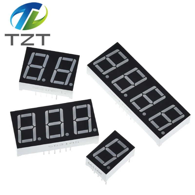 TZT 0.28/0.36/0.4/0.56 inch LED display 7 Segment 1/ 2 / 3 / 4 Bit Digit Tube Red Common Cathode / Anode Digital led 7segment