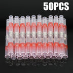 50-1000PCS Heat Shrink Butt AWG22-18 Red Solder Insulated Waterproof Electrical Splice Wire Connectors with Hot Air Gun Us/Eu