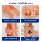 Electrical Equipment TJ Series Split Bolt Connector Sturdy Durable Copper Split Bolt Screw Terminal
