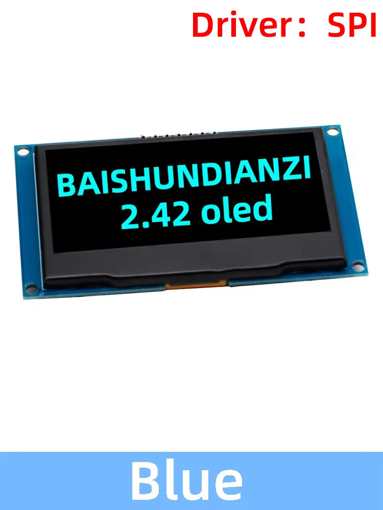 ‌2.42 Inch SSD1309 OLED Display Module 128x64 HD Screen - SPI/I2C Dual Interface 7-Pin Compatible with for Arduino UNO R3