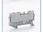 100Pcs PT2.5-TWIN Push-In Twin 3-Conductor Feed-Through Strip Wire Electrical Connector Din Rail Terminal Block PT 2.5 TW