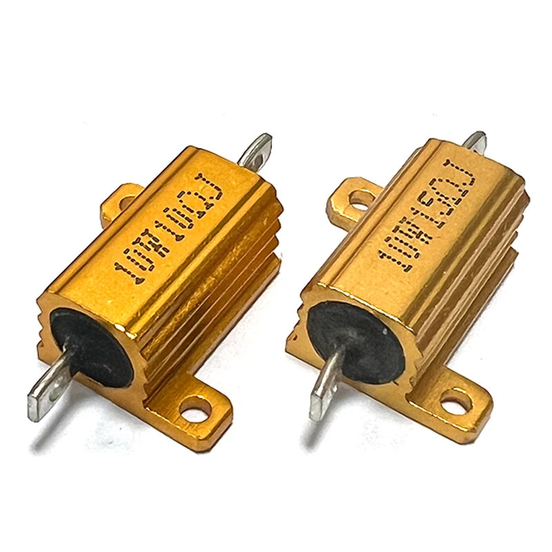 1PCS RX24 10W 1.5R/2.2R/2.5R/3R/3.3R/4R/4.7R/5R/6R/8R/10R/15R/20R/22R R Ohm Aluminum Power Metal Shell Case Wirewound Resistor