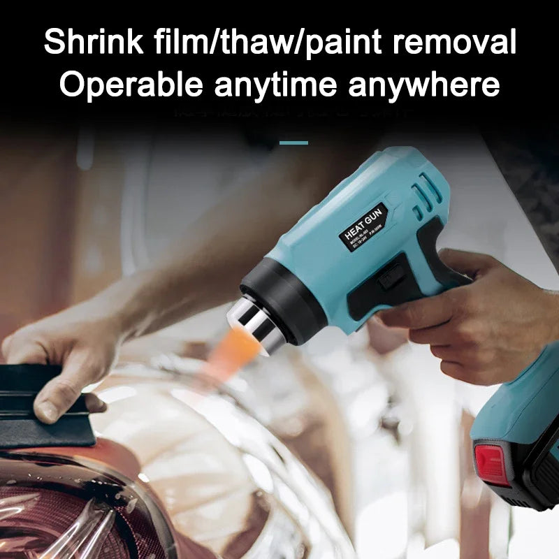 For Makita/Dewal/Milwaukee/Bosch/Black Decke 18V 20V Li-ion Battery, Cordless Heat Gun with 4 Nozzle Portable Heating Equipment
